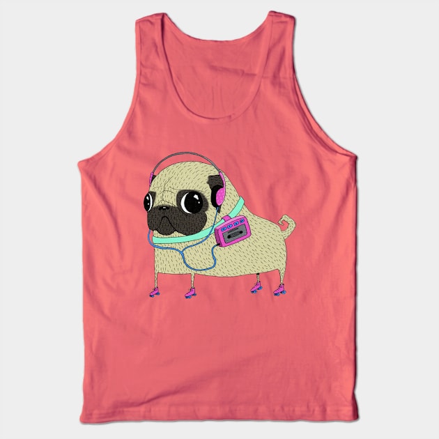 Roller pug Tank Top by agrapedesign